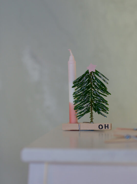 Oh Tannenbaum: ein Mini-Kerzenständer als Weihnachtsgruß