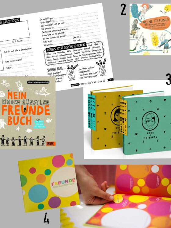Vier tolle Freundebücher für den Kindergarten