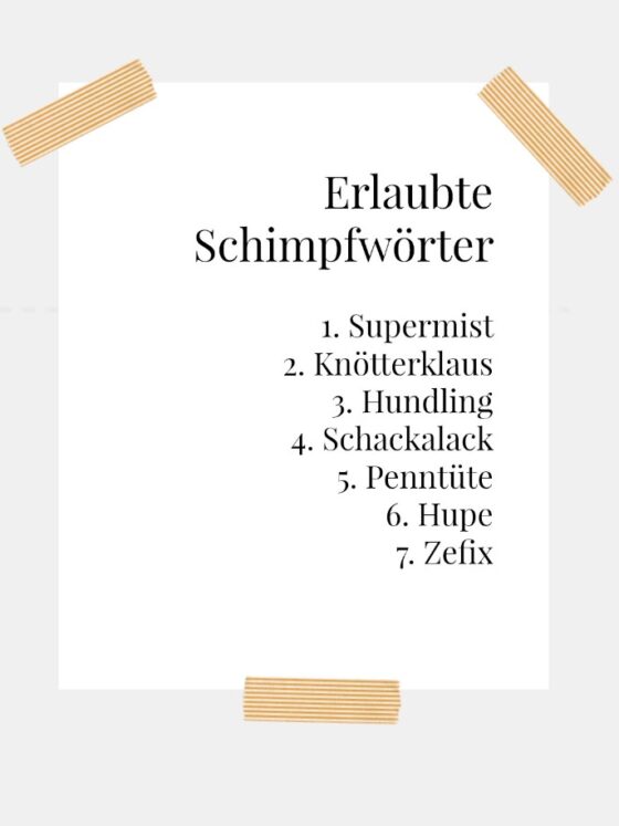 Zefix & Supermist: Erlaubte-Schimpfwörter-Liste