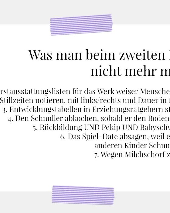 Pragmamatismus – sieben Dinge, die man beim zweiten Kind nicht mehr macht