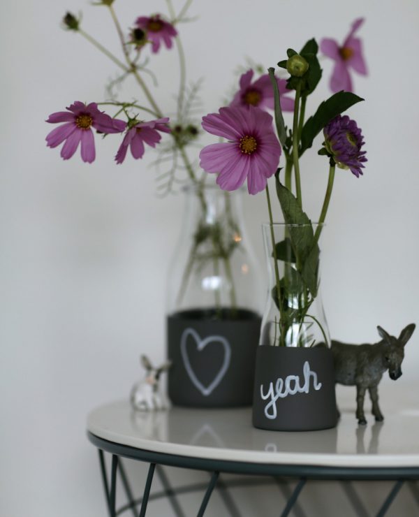 Selbst gemachte Tafellack-Vasen: unser neues Basteln-kann-mans-nicht