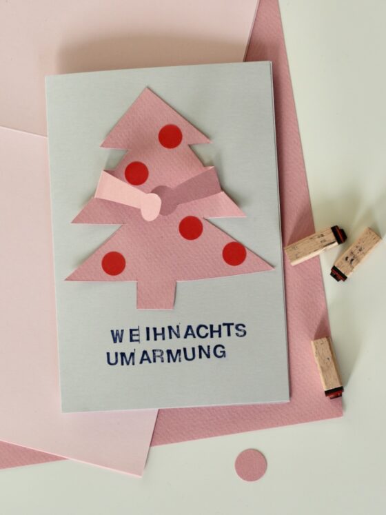 Weihnachtskarten mit eingebauter Umarmung