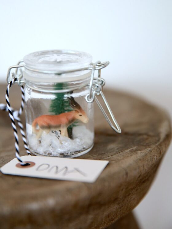 Ein kleiner Winter im Glas zum Verschenken