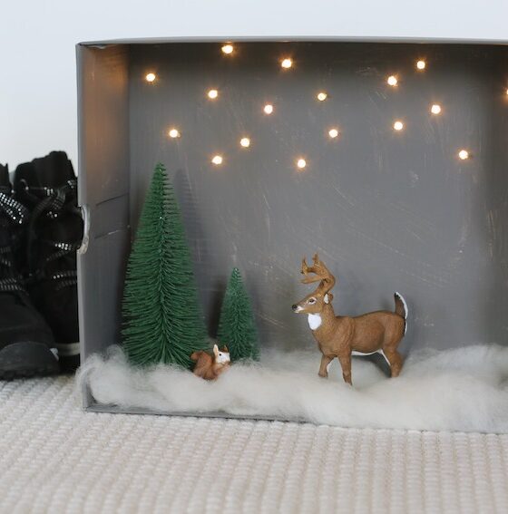 Auf die Plätze, fertig, Schnee: eine Winterlandschaft im Schuhkarton